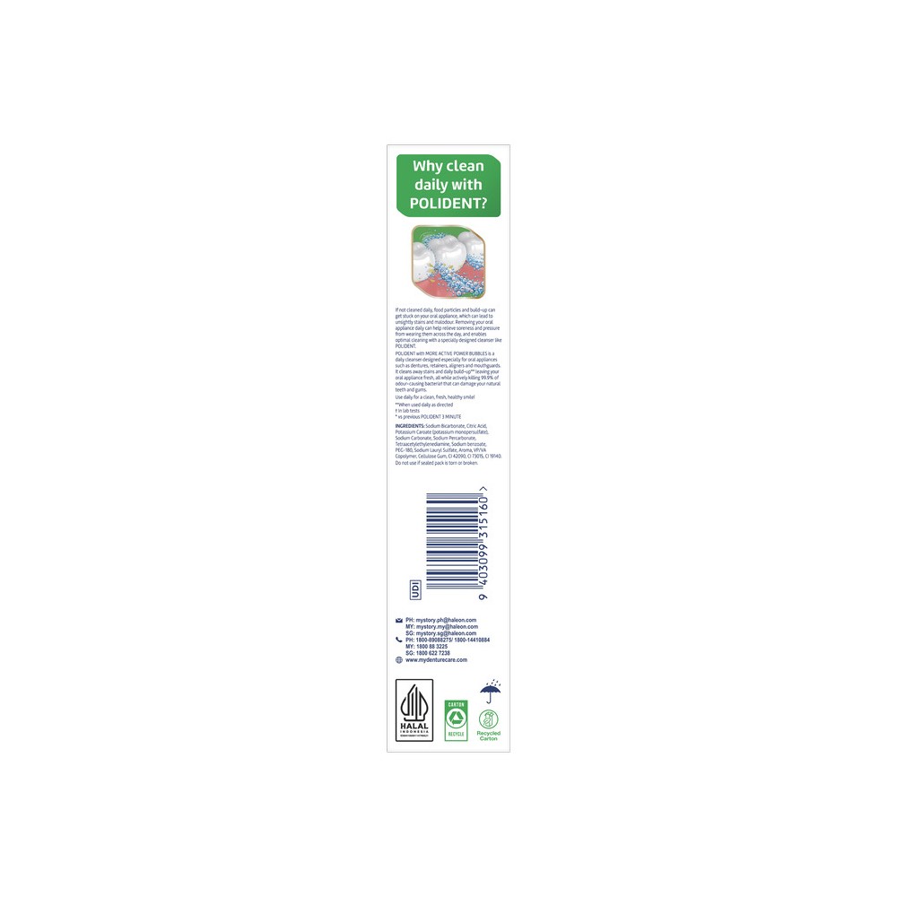 Polident Denture Cleanser 3 Minute 36s | Tan Tock Seng Hospital