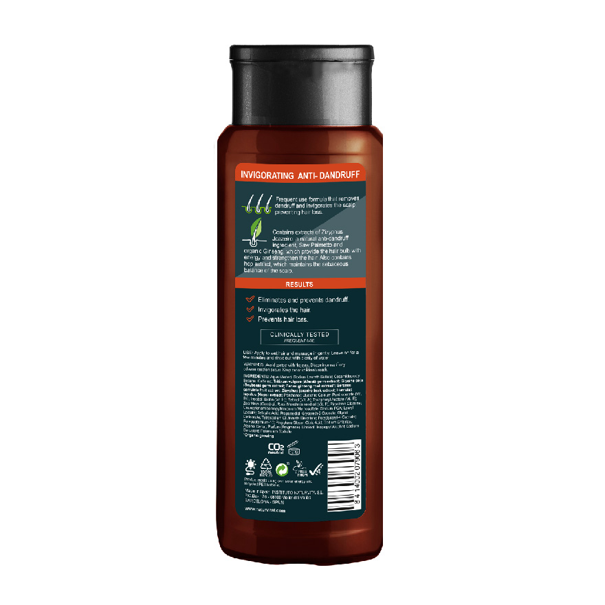 NaturVital Anti Dandruff Hair Loss Shampoo Men 300ml | Tan